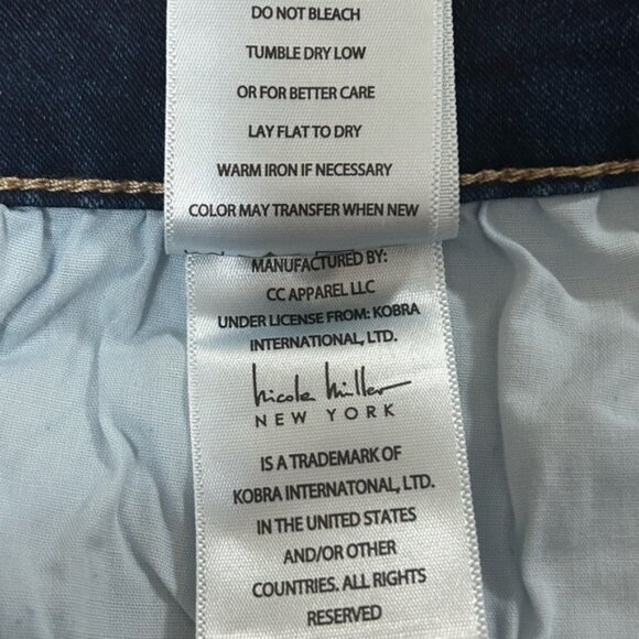 Nicole Miller NWOT Soho Dark Blue Skinny Jeans Size 14 - Picture 8 of 9